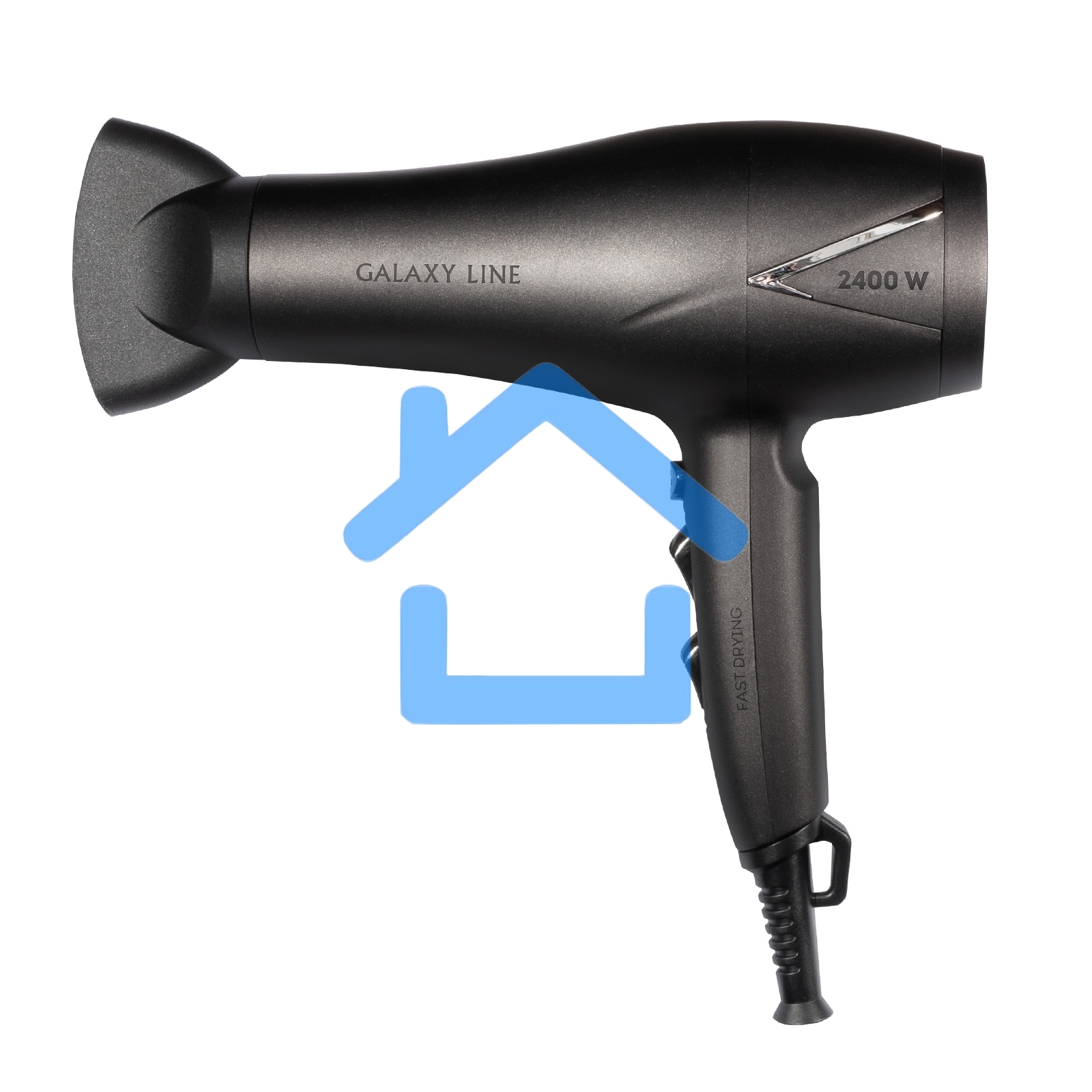 Фен для волос Galaxy Line GL 4341, коричневый, 2400 Вт, 2 скорости потока воздуха, 3 температурных режима, функция 