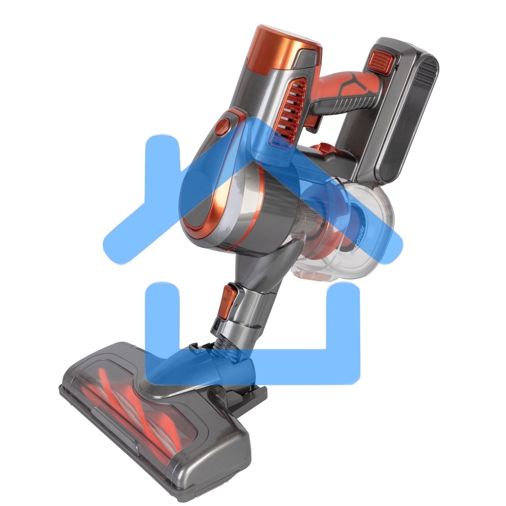 Вертикальный пылесос циклонного типа аккумуляторный Endever SkyClean VC-301, темно-серый/оранжевый, 4 шт,уп