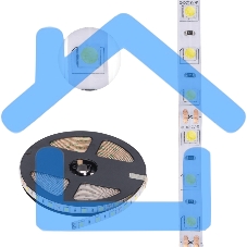 Лента светодиодная 5 м 12 В 5050 6500 К IP65 60 LED/м для БП с клеммами LAMPER