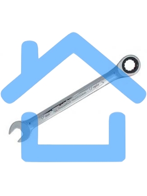 Ключ Matrix комбинированный трещоточный 17мм CrV зеркальный хром professional