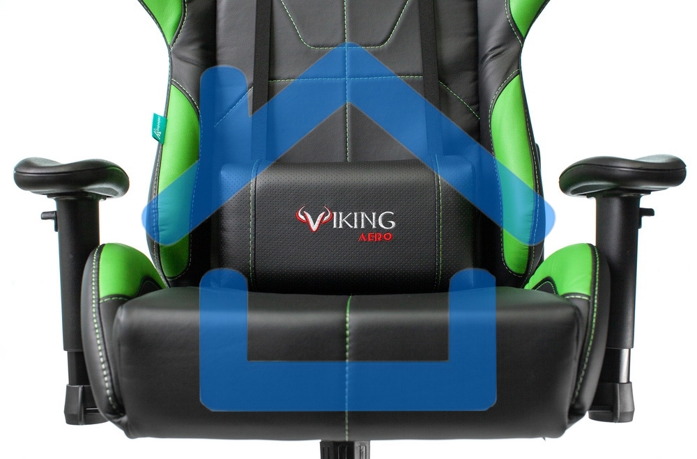 Кресло игровое Бюрократ VIKING 5 AERO LGREEN черный/салатовый искусственная кожа