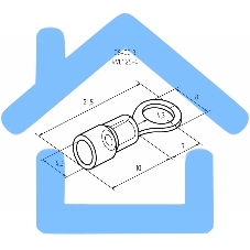 Наконечник кольцевой изолированный ø 4.3 мм 0.5-1.5 мм² (НКи 1.5-4/НКи 1,25-4) красный Rexant