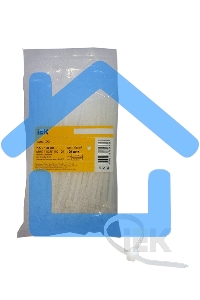 Хомут кабельный 2.5х100 нейл. бел. (уп.100шт) ИЭК UHH31-D025-100-100