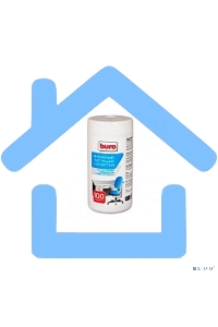 Салфетки Buro BU-Tsurl, 100 шт. для пластиковых поверхностей и офисной мебели туба 100шт влажных