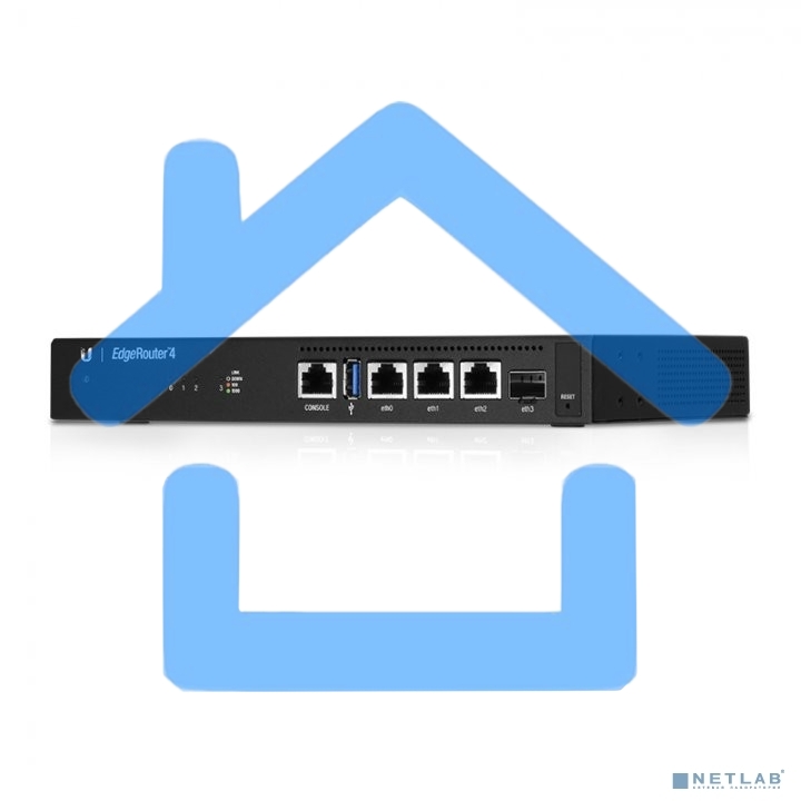 Роутер/Маршрутизатор UBIQUITI ER-4-EU EdgeRouter 4 4 ядра (1 ГГц), 3х 1G RJ45, 1х SFP