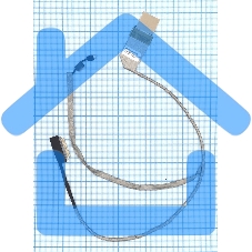 Шлейф матрицы для ноутбука Acer Aspire 7750, 7560G, 7750G, 7750Z, 7750ZG, Gateway NV75S, NV77H, Packard Bell LS11, LS11HR, LS11SB, LS13, DC020017W1