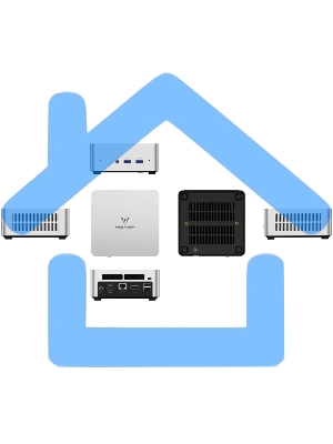 Мини ПК Minisforum UN1245/16GB+1Tb (i5-12450H) 16GB+1Tb, Intel Graphics, Win11 Pro