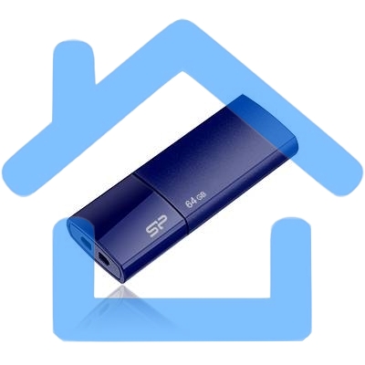 Флешка USB R/W 16Gb, Silicon Power Ultima U05, USB 2.0, синий