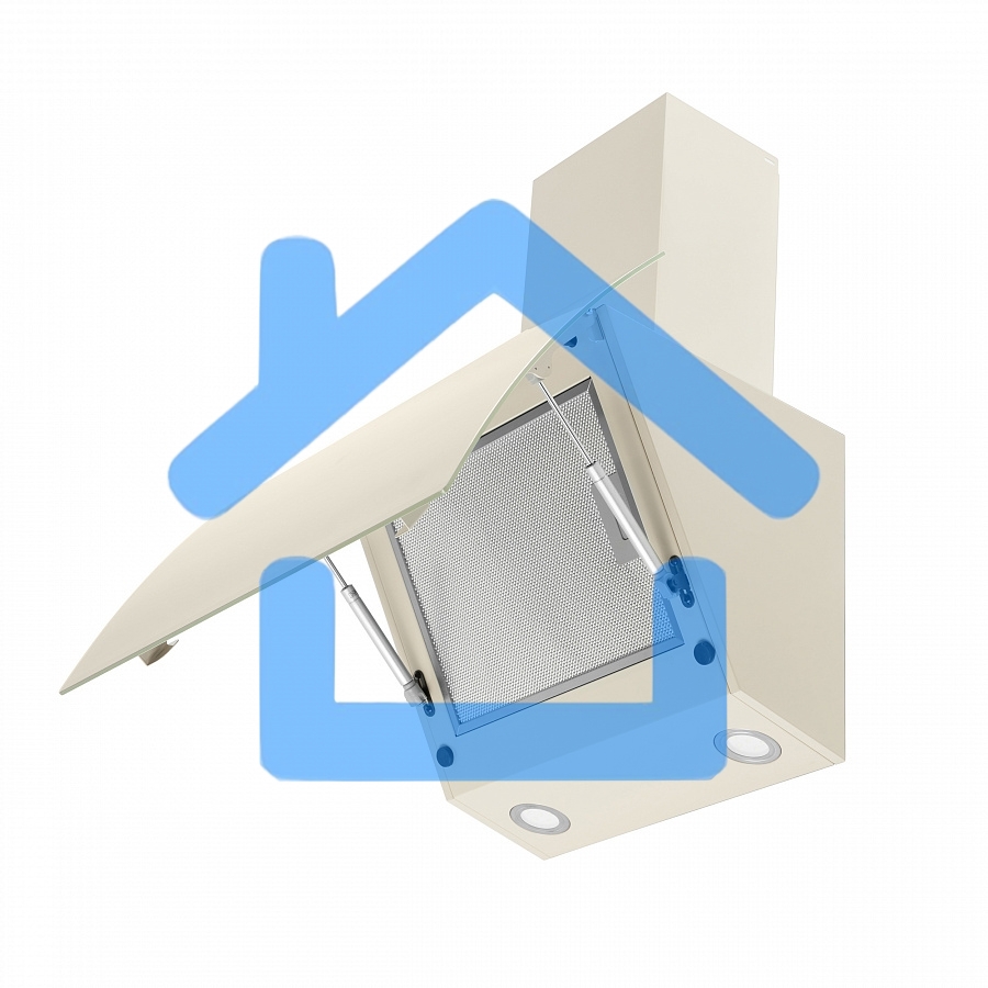 Вытяжка наклонная Maunfeld Sky Star Chef 60 бежевый, 60 см, 1000 куб. м/ч, 54 дБ