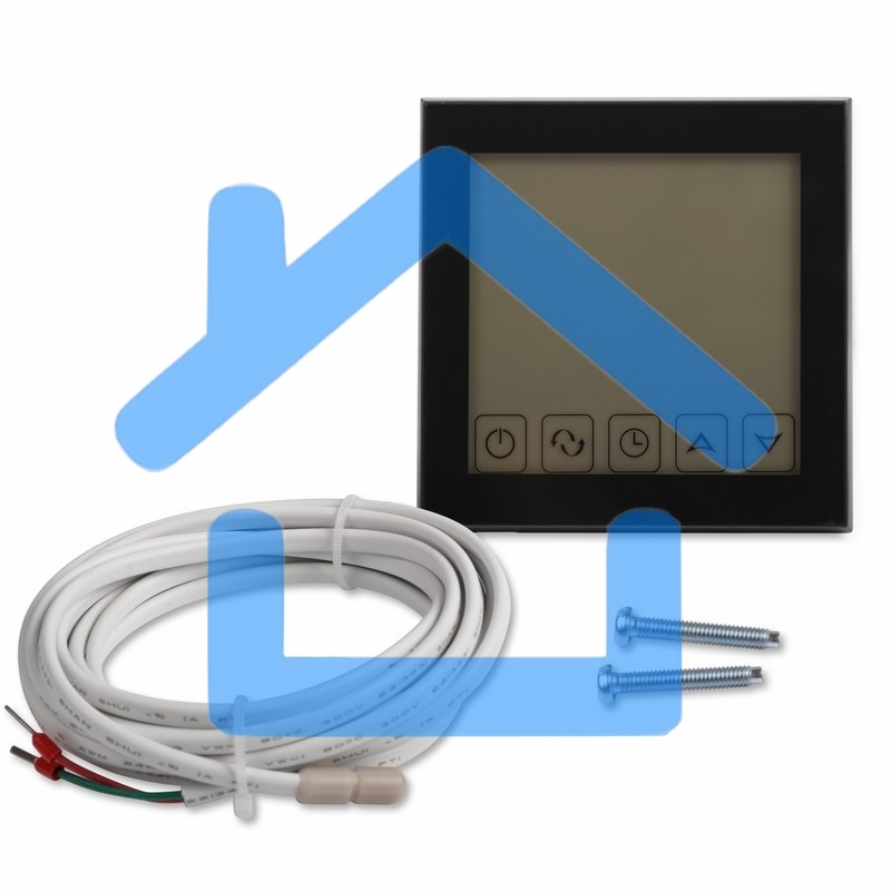 Терморегулятор сенсорный с автоматическим программированием Rexant, R200B, черный