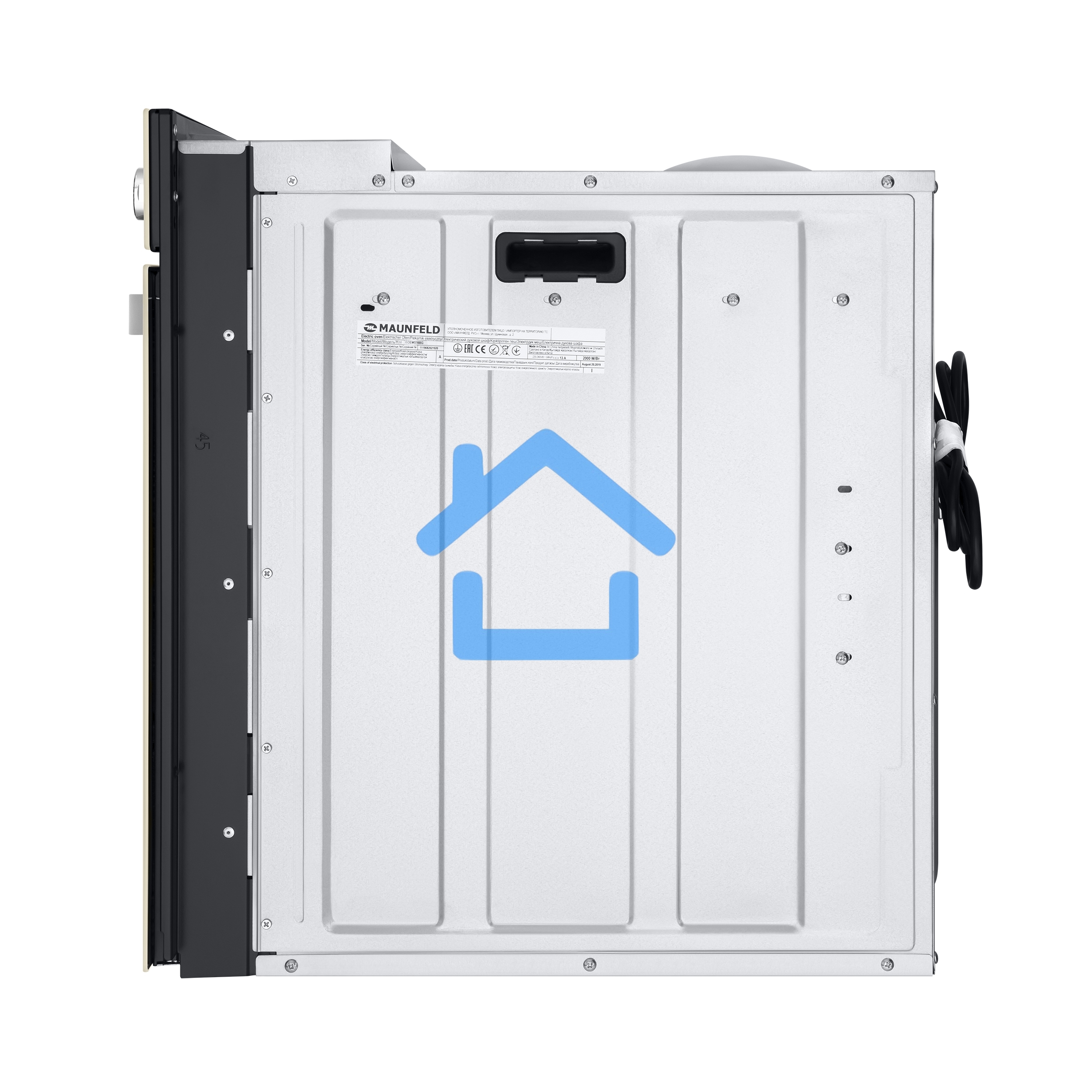 Шкаф духовой электрический Maunfeld EOEM516BG, 45 см, 51 л, бежевый, встраиваемый