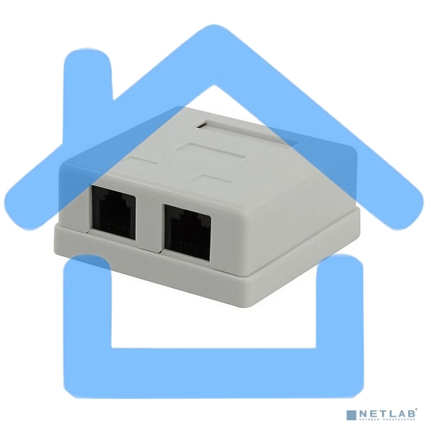 Розетка NA-TA/1 RJ45+RJ11 кат.5e UTP внешняя 2 порта, 110&Krone