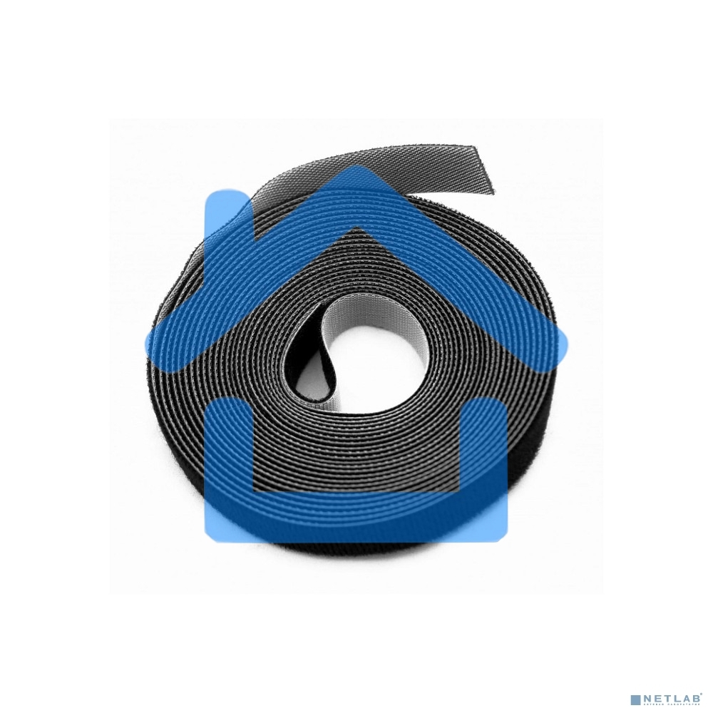 Лента (липучка) Hyperline WASNR-5x25-BK в рулоне, ширина 25 мм, длина 5 м, черная