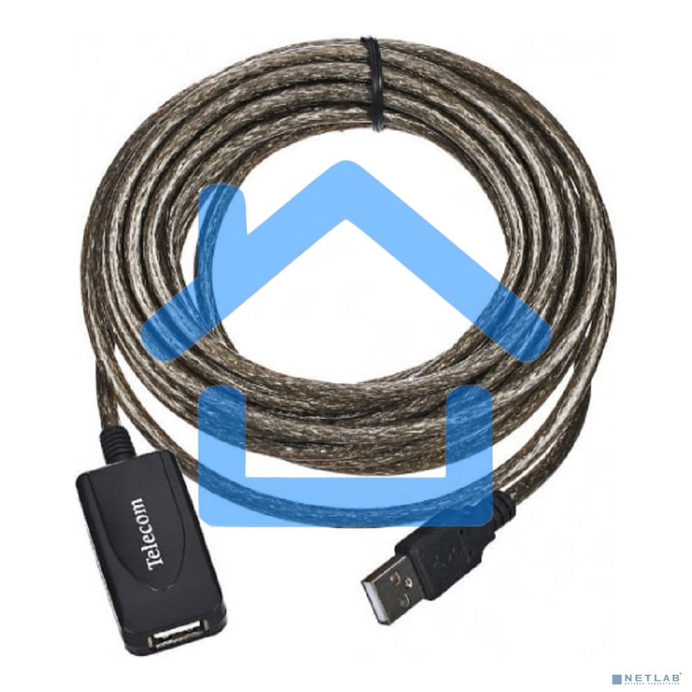 Кабель USB2.0-repeater, удлинительный активный <Am-->Af> 5м, Telecom <TUS7049-5M>