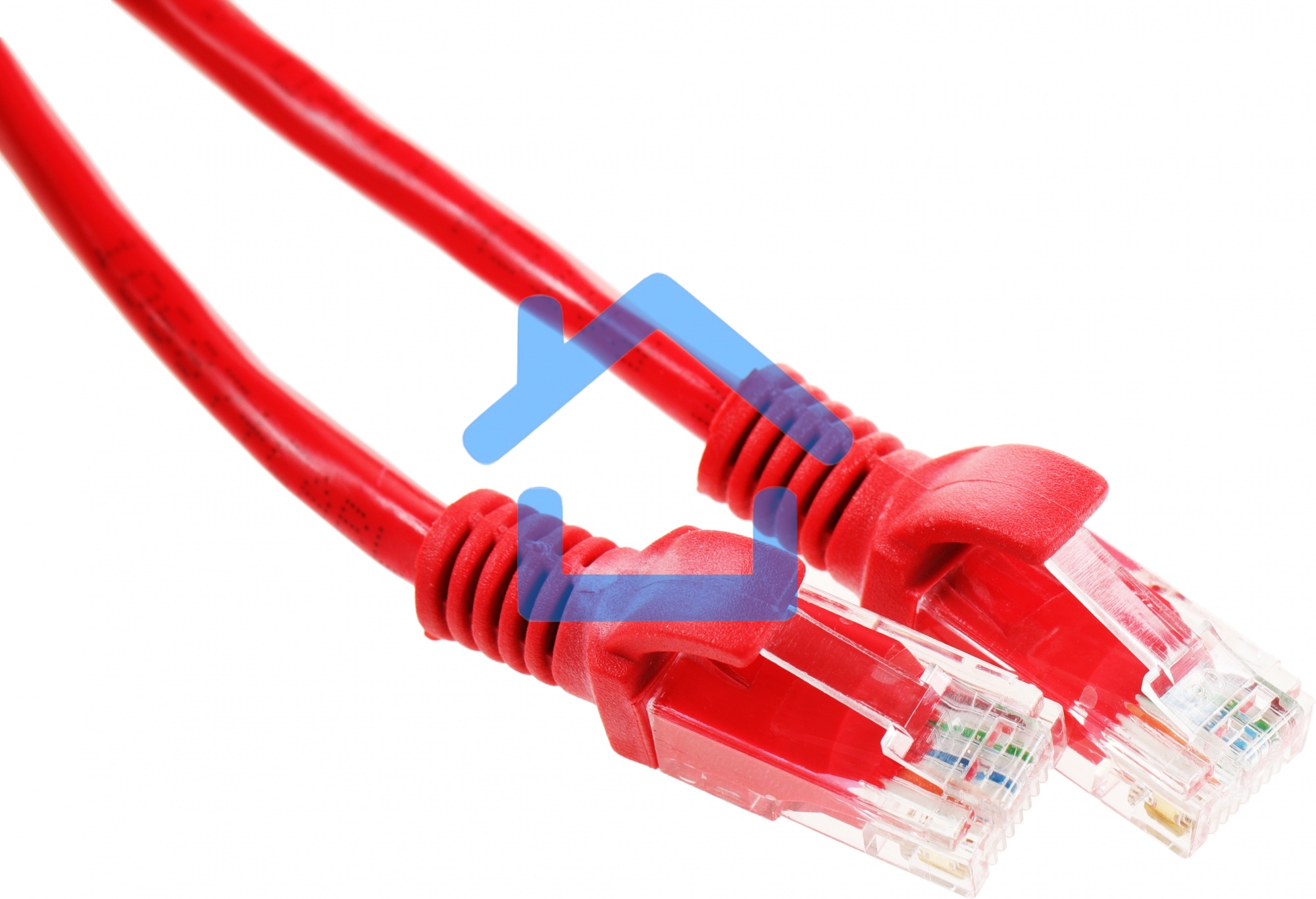 Патч-корд UTP Cablexpert кат.5e, 2м, литой, многожильный (красный)