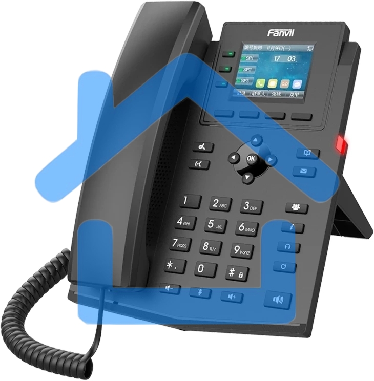 Телефон IP Fanvil X303-2 Wire черный