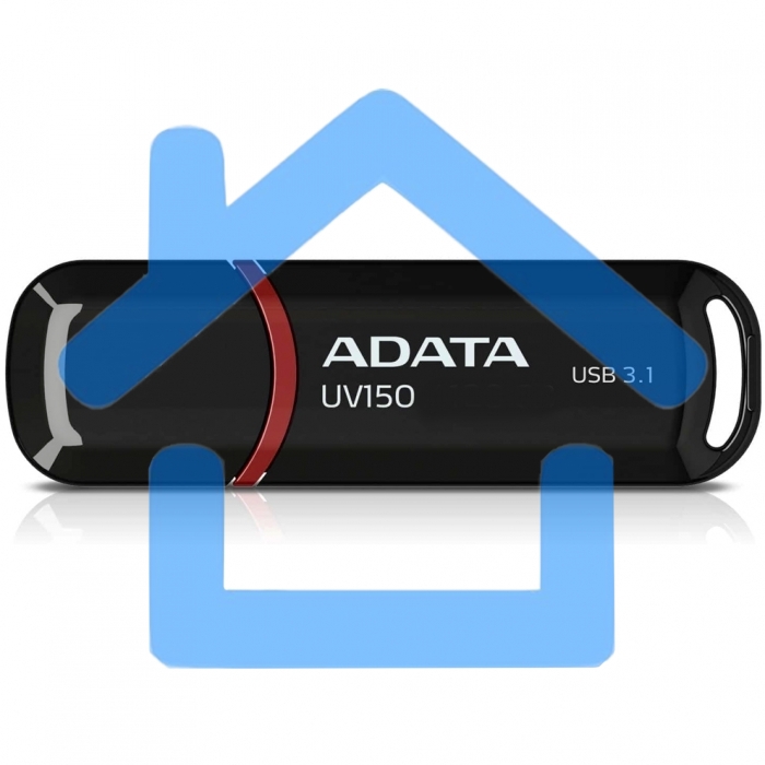 Флешка USB ADATA UV150 (AUV150-64G-RBK), 64 Gb, USB 3.0, R/W 100/40, черный