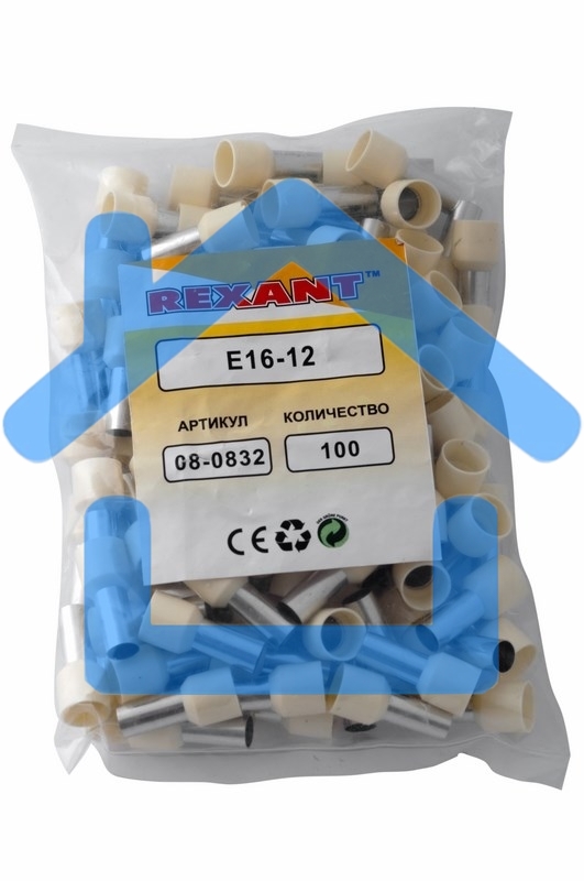 Наконечник штыревой втулочный изолированный F-12 мм 16 мм² (НШВи 16-12) слоновая кость Rexant