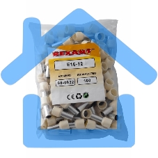 Наконечник штыревой втулочный изолированный F-12 мм 16 мм² (НШВи 16-12) слоновая кость Rexant