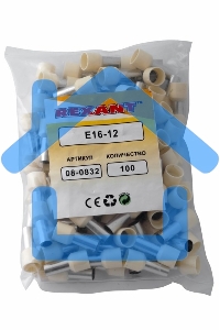 Наконечник штыревой втулочный изолированный F-12 мм 16 мм² (НШВи 16-12) слоновая кость Rexant