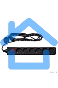 Сетевой фильтр Buro 600SH-16-3-B 3м (6 розеток) черный (коробка)