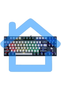 Проводная механическая клавиатура Gembird KB-G600, 87кл, Rainbow, красн.свитчи, 1.8м, черная