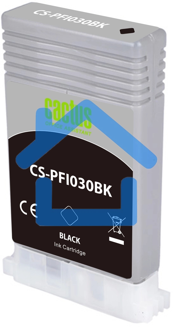 Картридж струйный Cactus CS-PFI030BK PFI-030BK черный (55мл) для Canon imagePROGRAF TA-20/30
