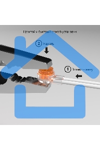 Соединитель изолированный для жил К-2 (d=0.4-0.9 мм) D=2.08 мм Rexant