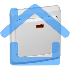 Выключатель 1-кл. СП Этюд 10А IP20 с индик. белый SchE BC10-005B