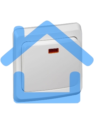 Выключатель 1-кл. СП Этюд 10А IP20 с индик. белый SchE BC10-005B