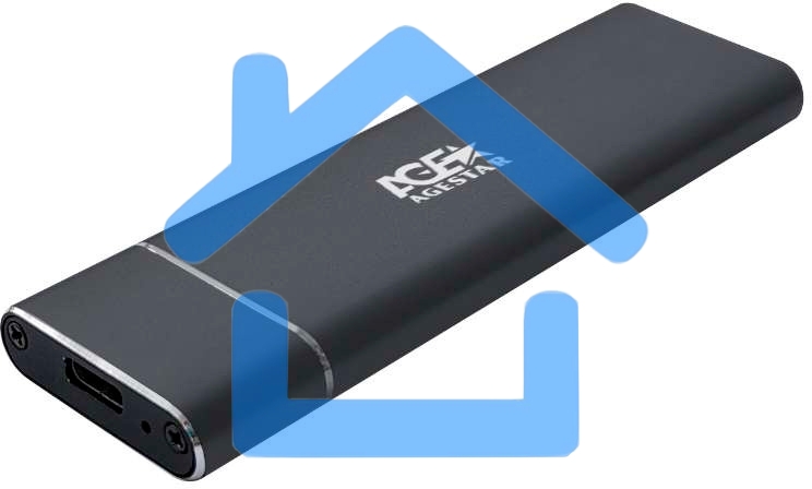 Внешний корпус AgeStar USB 3.1 Type-C M.2 NVME (M-key) AgeStar 31UBNV5C черный, алюминий, черный