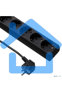 Сетевой фильтр Buro 600SH-16-3-B 3м (6 розеток) черный (коробка)