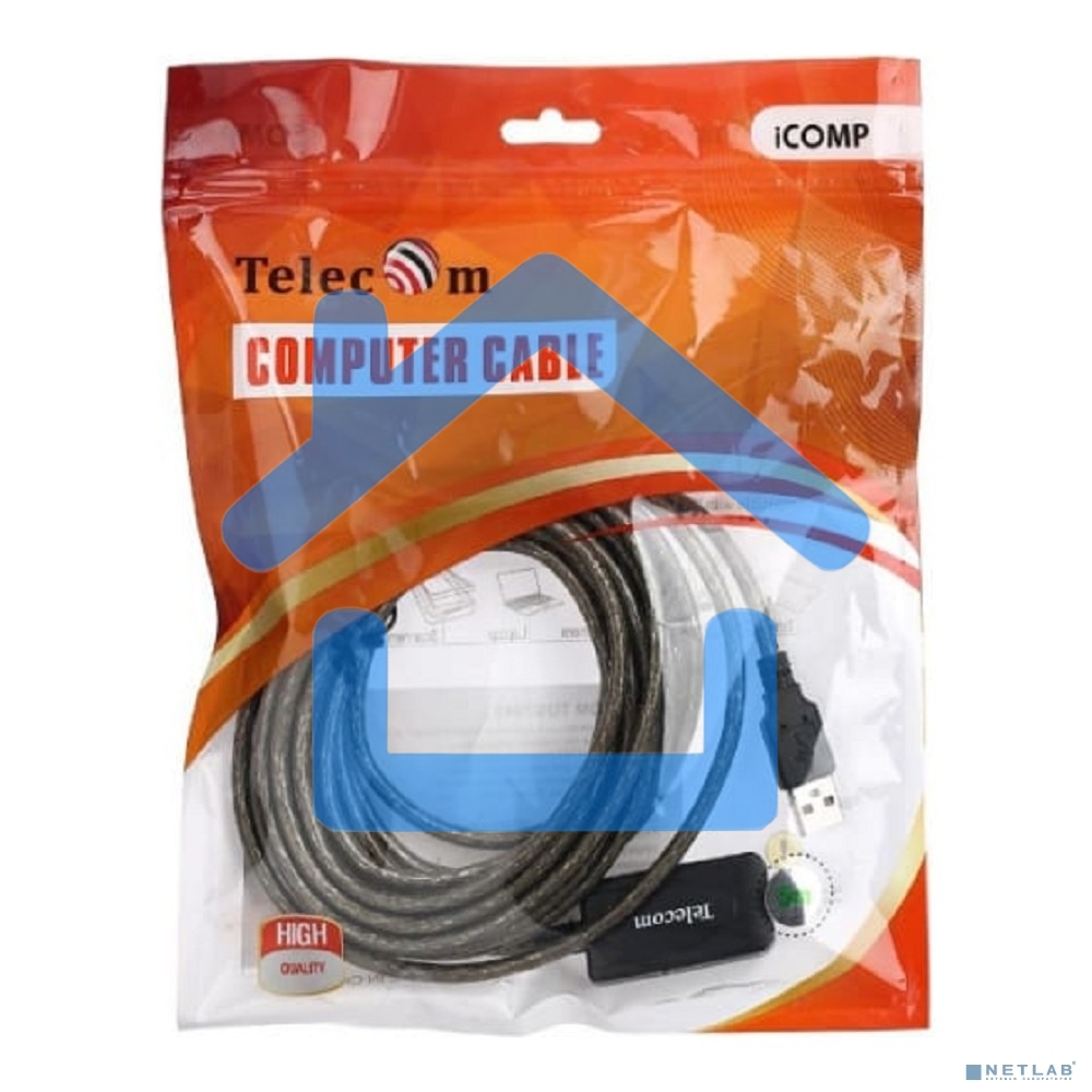 Кабель USB2.0-repeater, удлинительный активный <Am-->Af> 5м, Telecom <TUS7049-5M>