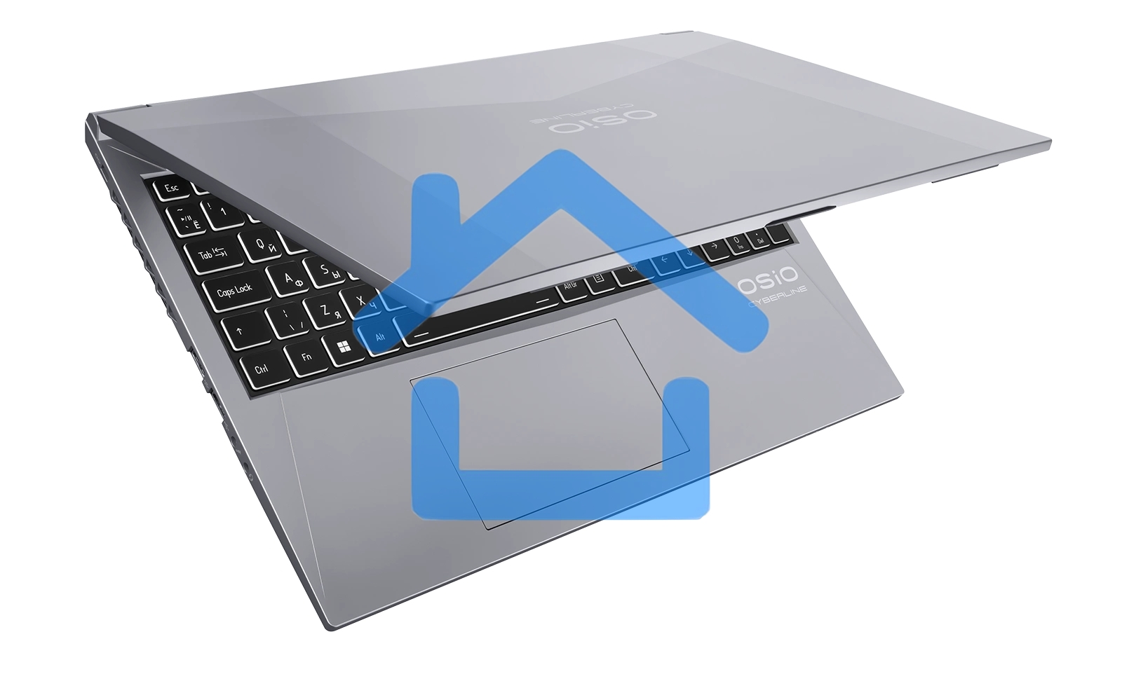 Ноутбук OSIO CyberLine C150i-002 серый i5-12600H /NVidia RTX 4050 /16/512/NoOS/(Ghz)/Gb/Ext: + не МПТ