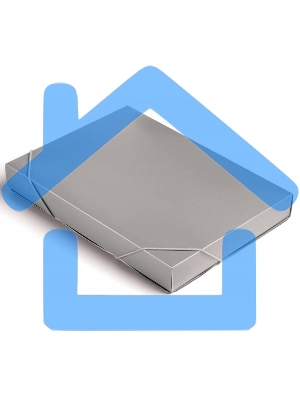 Папка-короб на резинке Бюрократ -BA40/07GREY, пластик, 0.7мм, корешок 40мм, A4 серый