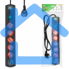 Сетевой фильтр Most LRG 1.6м (6 розеток) черный (пакет ПЭ)