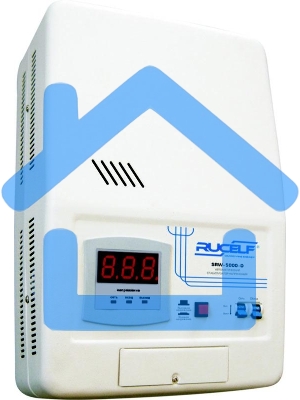 Стабилизатор RUCELF SRW-5000-Dоднофазный, цифровой 220В 5000ВА вх.:140-260В НАСТЕННЫЙ
