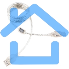 Кабель-удлинитель USB2.0 Pro Cablexpert CCF-USB2-AMAF-TR-2M, AM/AF, 2м, экран, 2феррит.кольца, прозрачный, пакет