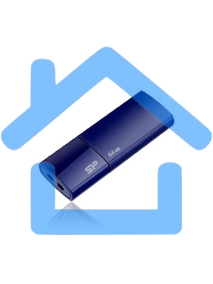 Флешка USB R/W 32 Gb, Silicon Power Ultima U05, USB 2.0, синий