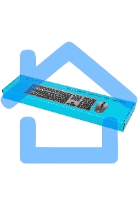 Комплект клавиатура + мышь Оклик 300M клав:серый мышь:серый/черный USB беспроводная slim