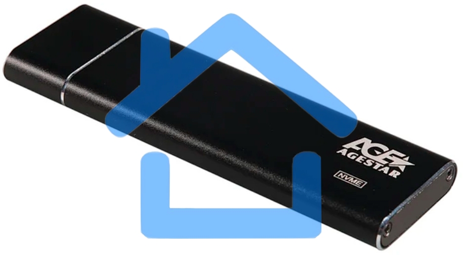 Внешний корпус AgeStar USB 3.1 Type-C M.2 NVME (M-key) AgeStar 31UBNV5C черный, алюминий, черный