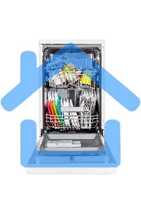 Посудомоечная машина Maunfeld MWF08S, белый, 44.8 см, 9 компл., 49 дБ, класс A+