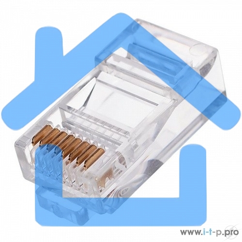 Коннектор RJ-45 (8P8C) LC-PTU-01/10 вилка универсальная. кат.5e. со сквозным отверстием(10 шт.)