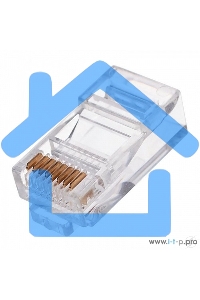 Коннектор RJ-45 (8P8C) LC-PTU-01/10 вилка универсальная. кат.5e. со сквозным отверстием(10 шт.)