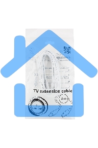 Кабель телевизионный Cablexpert CCV-515-W-3M, Coaxial M/F, белый, 3м