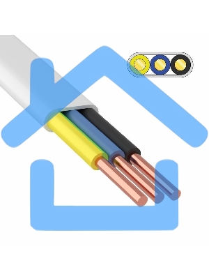 Провод ПБВВ/ПУСП 3x2,5 мм² 100 м ГОСТ 26445-85, ТУ 3551-021-38229892-2017