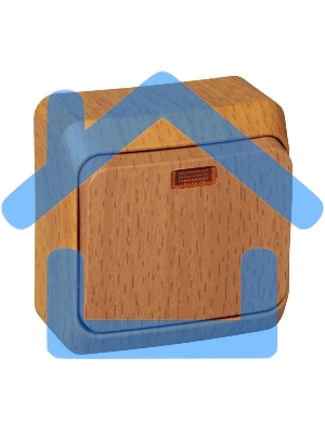 Выключатель 1-кл. ОП Этюд Дача 10А IP20 с индик. бук SchE BA10-005T