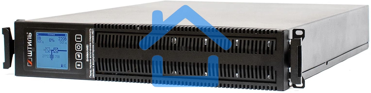 Источник бесперебойного питания ШТИЛЬ 2000 ВА; on-line; батарея: 72В, int, ext (no incl; 2U; rack / tower