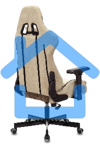 Кресло игровое Бюрократ VIKING 7 KNIGHT BR FABRIC коричневый текстиль/эко.кожа крестовина металл/пластик