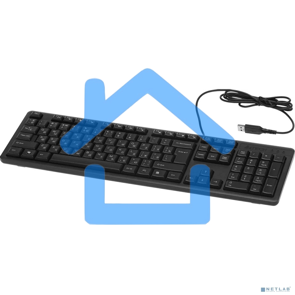 Клавиатура + мышь A4Tech KR-3330S клав:черный мышь:черный USB